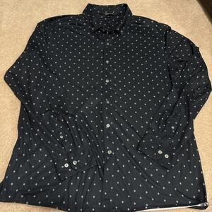 Mercer + Mettle Mens Long Sleeve Button Down Shirt Blue Size XL Stretch Comfort